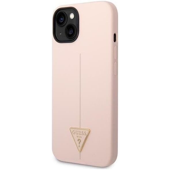 Guess Etui Guess GUHCP14SSLTGP Apple iPhone 14 różowy/pink hardcase Silicone Triangle 12311856 3666339065928