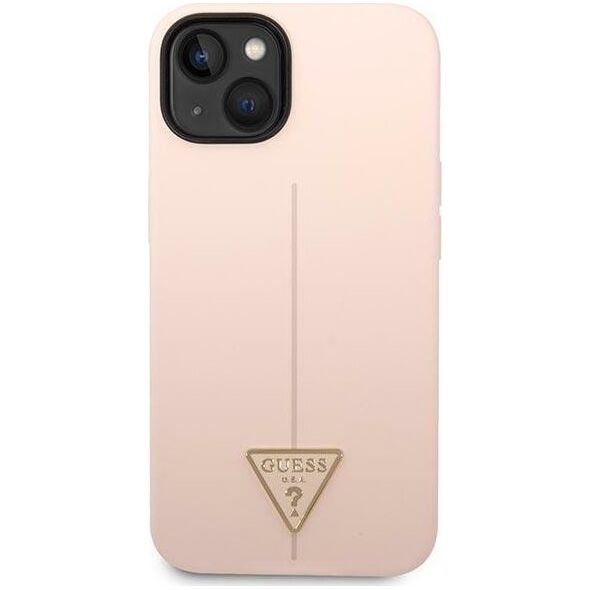 Guess Etui Guess GUHCP14SSLTGP Apple iPhone 14 różowy/pink hardcase Silicone Triangle 12311856 3666339065928