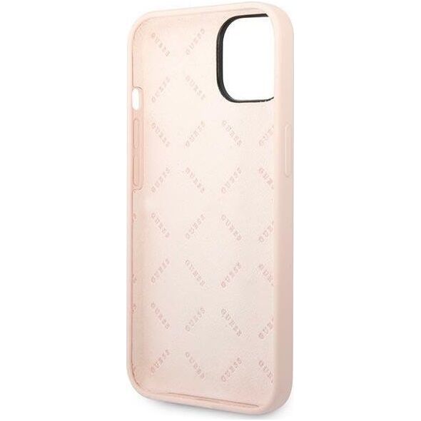 Guess Etui Guess GUHCP14SSLTGP Apple iPhone 14 różowy/pink hardcase Silicone Triangle 12311856 3666339065928