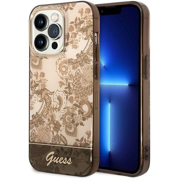 Guess Etui Guess GUHCP14XHGPLHC Apple iPhone 14 Pro Max ochre hardcase Porcelain Collection 12311879 3666339090692