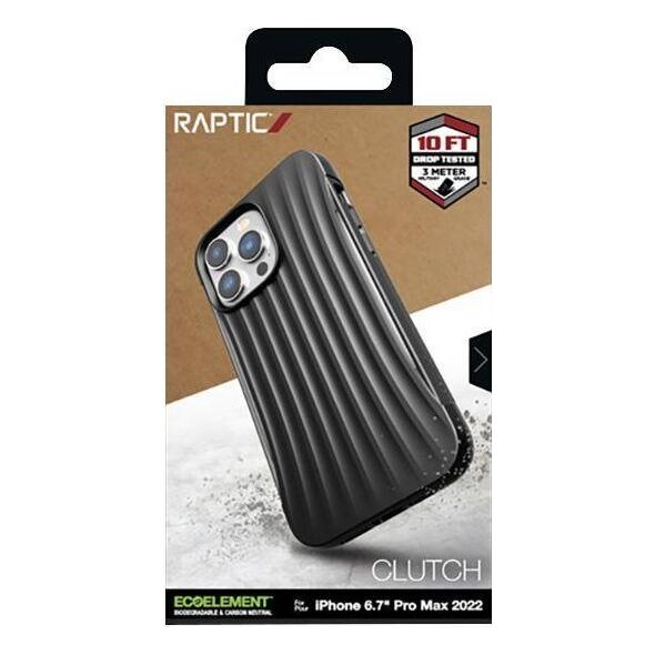 X-doria X-Doria Raptic Clutch - Biodegradowalne etui iPhone 14 Pro Max (Drop-Tested 3m) (Black) 12326006 6950941494229