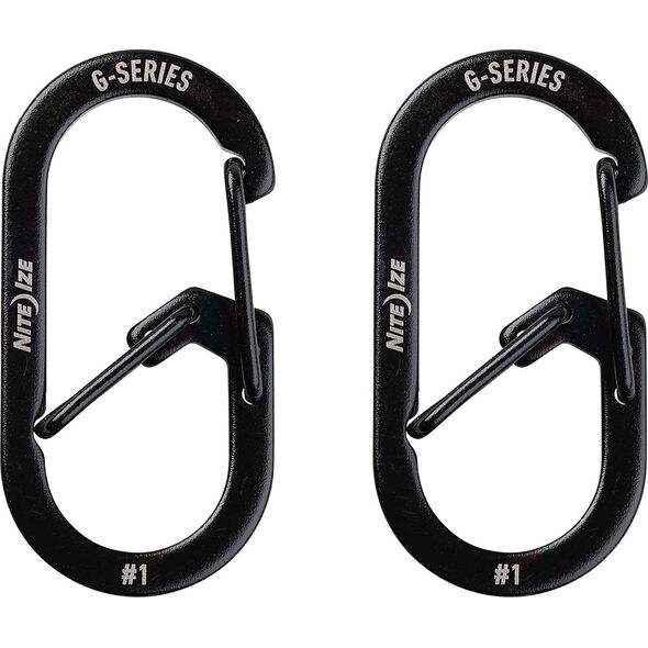 NiteIze Zestaw Karabinków Nite Ize G-Series 1 2pack Black 12363096 94664050679