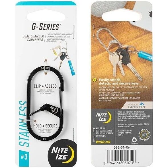 NiteIze Karabinek Nite Ize G-Series Dual Chamber Carab. #3 12363099 94664050716
