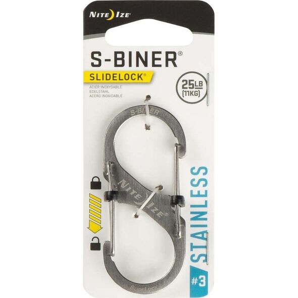 NiteIze Karabinek Nite Ize S-Biner Slidelock #3 Stainless 12363117 94664037083