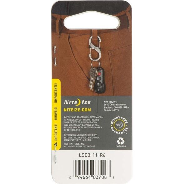 NiteIze Karabinek Nite Ize S-Biner Slidelock #3 Stainless 12363117 94664037083