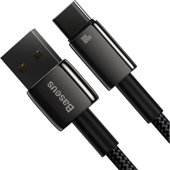 Kabel USB Baseus USB-A - USB-C 2 m Czarny (CAWJ000101) 12367100 6932172618094