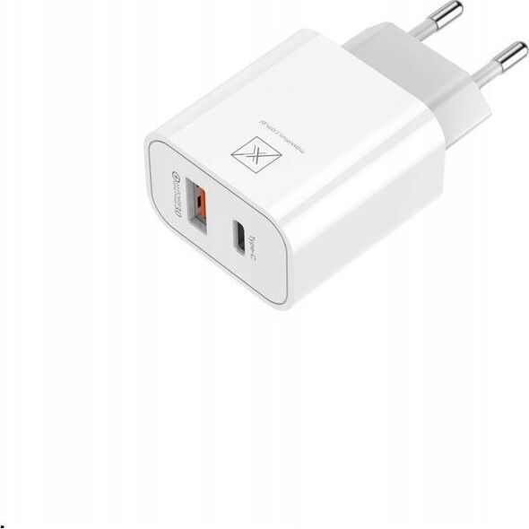 Ładowarka Maxximus ŁAD. SIECIOWA MX ALFA 20W PD+QC, USB-A+C WHITE/BIAŁY 12419848 5901313560784