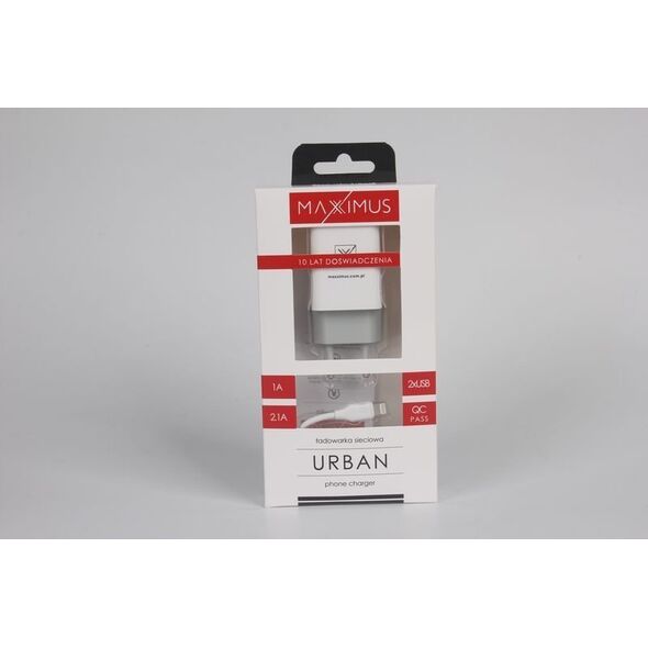 Ładowarka Maxximus Ład. sieć. Maxximus Urban 2.1A Lightning, 2xUSB 12419854 5901313560722