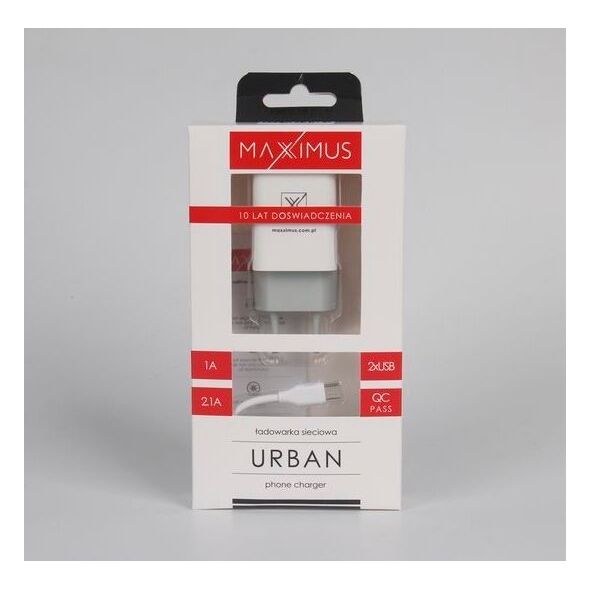 Ładowarka Maxximus Ład. sieć. Maxximus Urban 2.1A Micro USB, 2xUSB 12419855 5901313560739