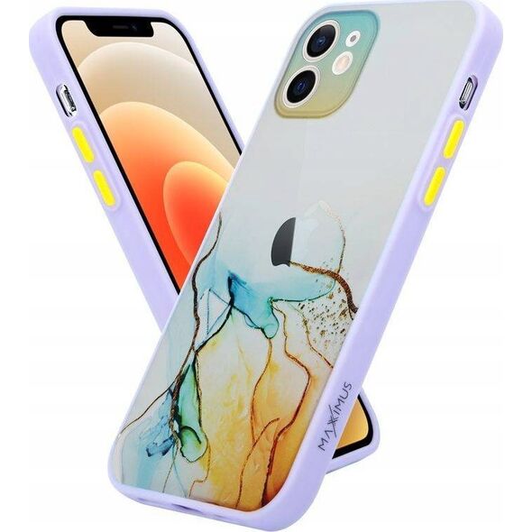 Maxximus MX AQUARELLE IPHONE 12 ŻÓŁTO-NIEBIESKI / YELLOW-NAVY 12467575 5901313072492
