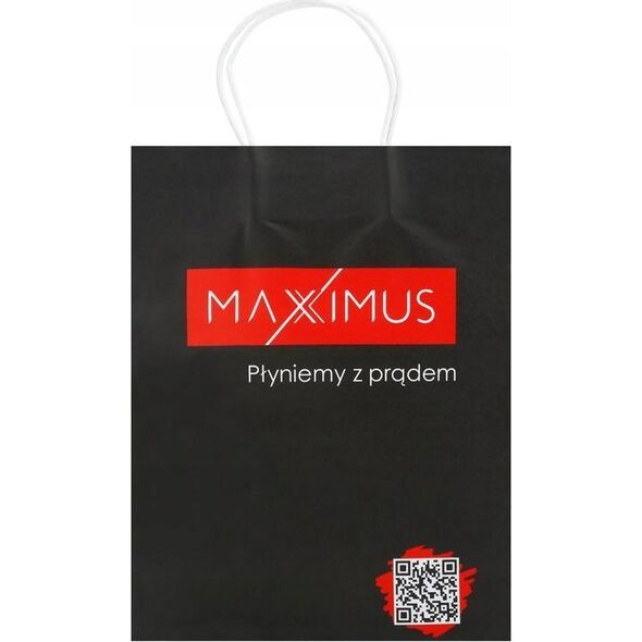 Maxximus TORBA PAPIEROWA MAXXIMUS BLACK / CZARNA, 21*11*27cm 12480481 5901313581215