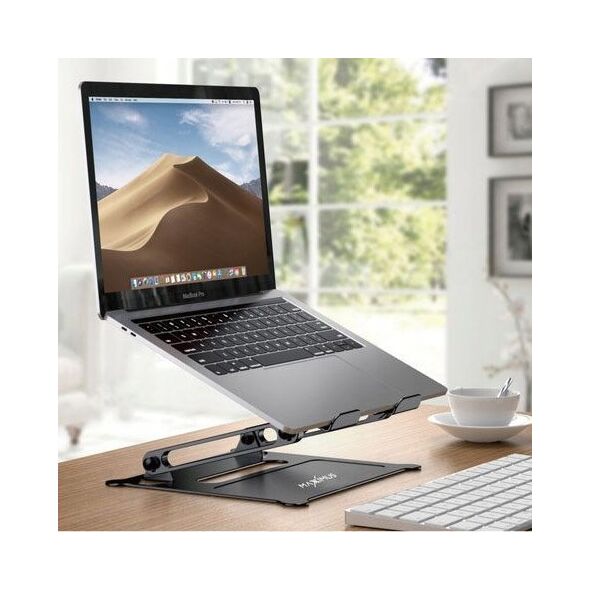 Maxximus MAXXIMUS FOLD PRO LAPTOP STAND GRAY/SZARY, regulowana podstawka 12480483 5901313414094