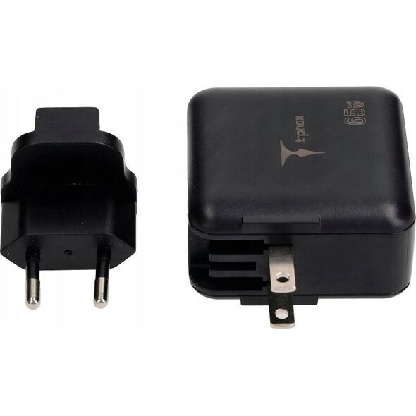 Ładowarka T-Phox ŁAD SIEC T-PHOX MEGA T-PP09 GAN PD 65W USB/USB-C BLACK 12480555 6974670441125