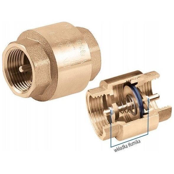 AQUER Zawór zwrotny Aquer ZZ1/2 GM TK 1/2" z mosiężnym grzybkiem 12510087 5902560903782