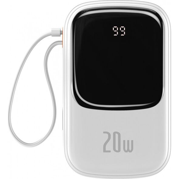 Powerbank Baseus Qpow Digital Display Lightning 20000mAh Biały 12511459 6932172620660