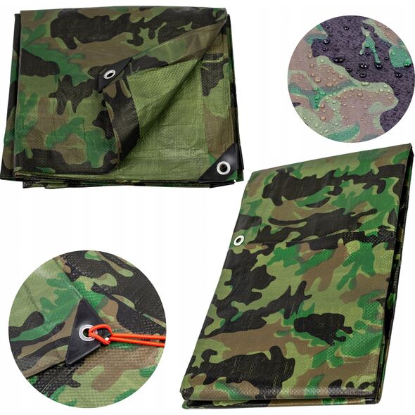 Plandeka Bradas Plandeka kamuflażowa moro CAMOforest 8 x 10m 90 g. 12513935 5907544446422