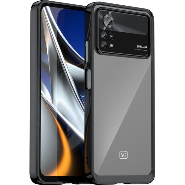 Hurtel Outer Space Case etui Xiaomi Poco X4 Pro 5G pokrowiec z elastyczną ramką czarne 12514441 5907769310799