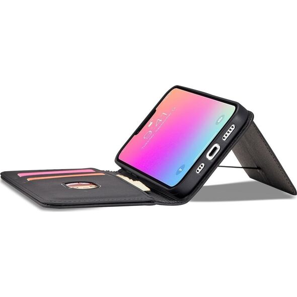 Hurtel Magnet Card Case etui Samsung Galaxy A23 5G pokrowiec z klapką portfel podstawka czarne 12518573 9145576263488
