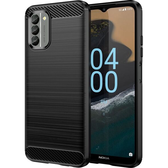 Hurtel Carbon Case etui Nokia G400 elastyczny silikonowy karbonowy pokrowiec czarne 12521576 9145576268469