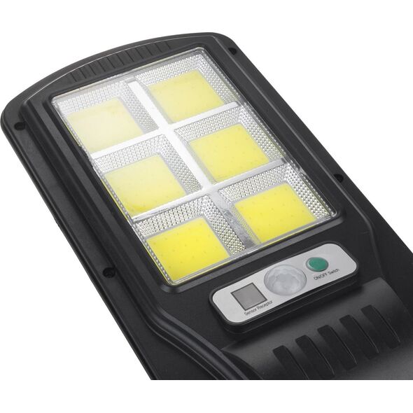 Maclean Solarna lampa uliczna LED z czujnikiem ruchu i pilotem Maclean IP54, 4W, 400lm, 6500K, Li-ion 1200 mAh, 3 tryby pracy MCE446 12521906 5902211128533