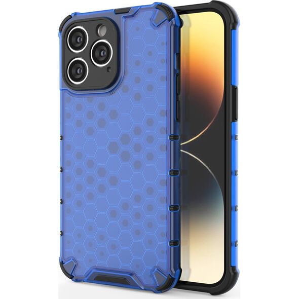 Hurtel Honeycomb etui iPhone 14 Pro Max pancerny hybrydowy pokrowiec niebieskie 12522931 9145576266182