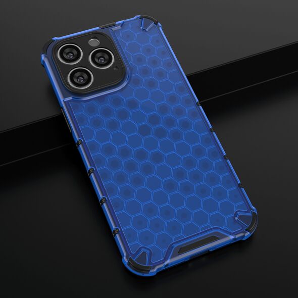 Hurtel Honeycomb etui iPhone 14 Pro Max pancerny hybrydowy pokrowiec niebieskie 12522931 9145576266182