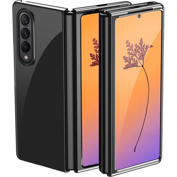 Hurtel Plating Case etui Samsung Galaxy Z Fold 4 pokrowiec z metaliczną ramką czarne 12523006 9145576266960