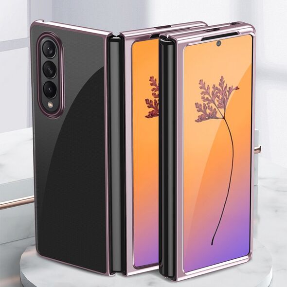 Hurtel Plating Case etui Samsung Galaxy Z Fold 4 pokrowiec z metaliczną ramką czarne 12523006 9145576266960