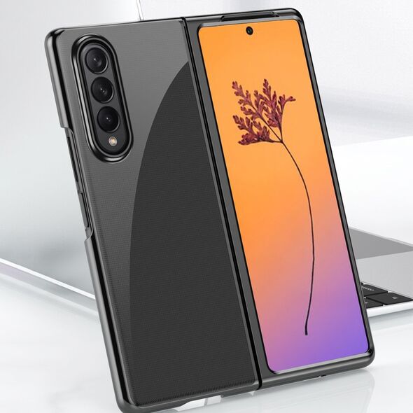 Hurtel Plating Case etui Samsung Galaxy Z Fold 4 pokrowiec z metaliczną ramką czarne 12523006 9145576266960