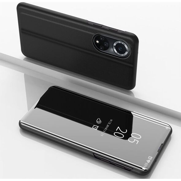Hurtel Clear View Case etui Huawei nova 9 pokrowiec z klapką czarne 12523016 9145576266939
