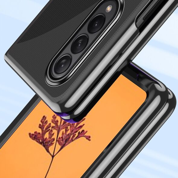 Hurtel Plating Case etui Samsung Galaxy Z Fold 4 pokrowiec z metaliczną ramką niebieskie 12523017 9145576266953