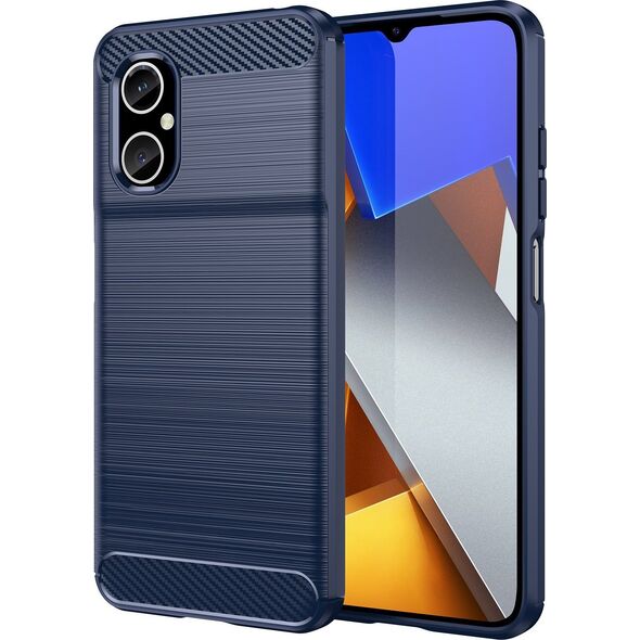 Hurtel Carbon Case etui Xiaomi Redmi Note 11E /Redmi 10 5G / Redmi 10 Prime+ 5G / Poco M4 5G elastyczny silikonowy karbonowy pokrowiec niebieskie 12523076 9145576267479