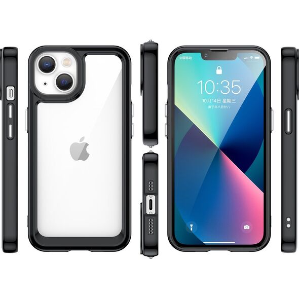 Hurtel Outer Space Case etui iPhone 14 Plus sztywny pokrowiec z żelową ramką czarny 12523461 9145576267059