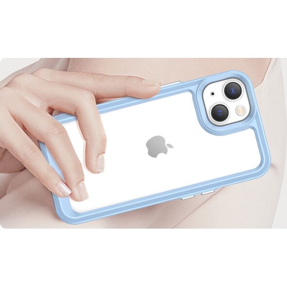 Hurtel Outer Space Case etui iPhone 14 Plus sztywny pokrowiec z żelową ramką niebieski 12523463 5907769311239