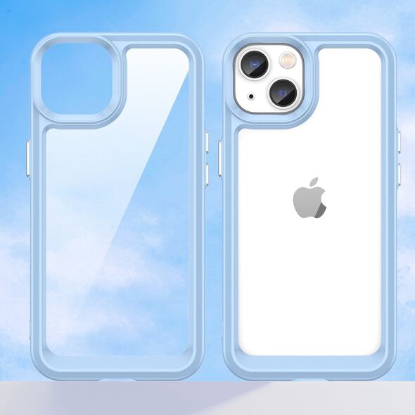 Hurtel Outer Space Case etui iPhone 14 Plus sztywny pokrowiec z żelową ramką niebieski 12523463 5907769311239