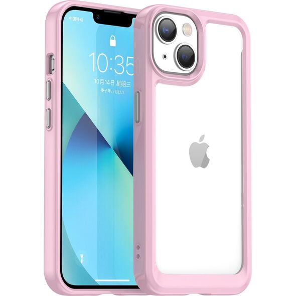 Hurtel Outer Space Case etui iPhone 14 Plus sztywny pokrowiec z żelową ramką różowy 12523467 5907769311215