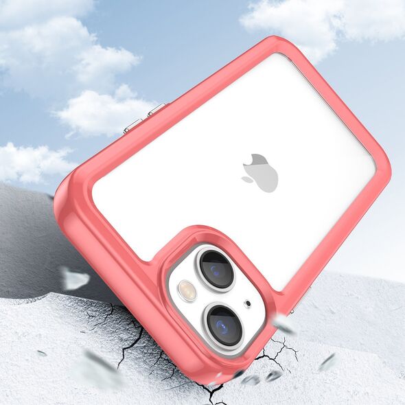 Hurtel Outer Space Case etui iPhone 14 sztywny pokrowiec z żelową ramką czerwony 12523480 5907769311253