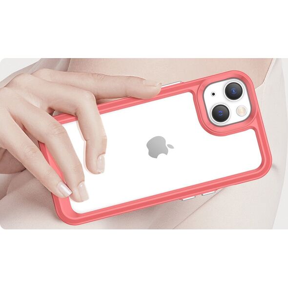 Hurtel Outer Space Case etui iPhone 14 sztywny pokrowiec z żelową ramką czerwony 12523480 5907769311253