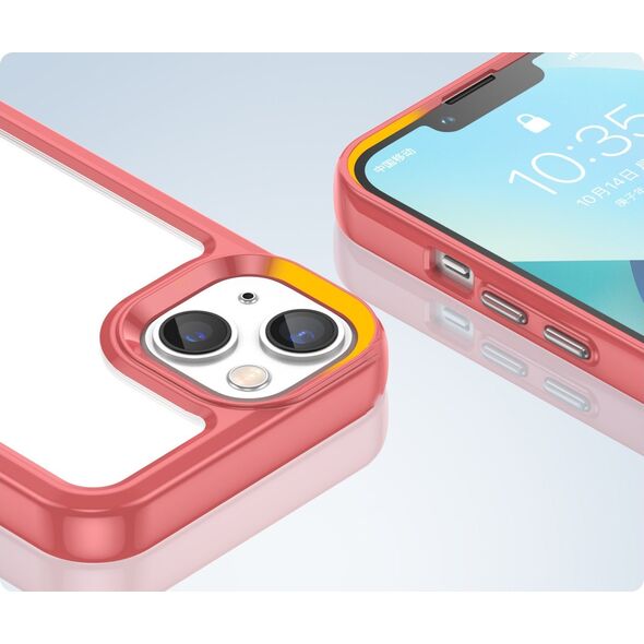 Hurtel Outer Space Case etui iPhone 14 sztywny pokrowiec z żelową ramką czerwony 12523480 5907769311253
