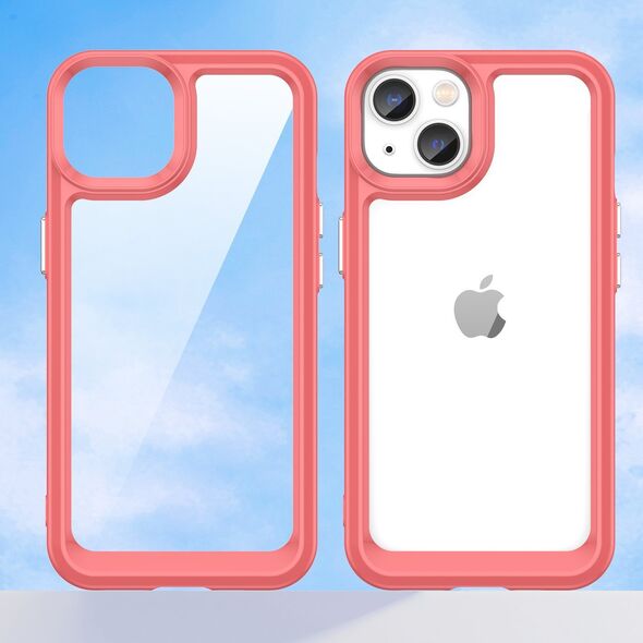 Hurtel Outer Space Case etui iPhone 14 sztywny pokrowiec z żelową ramką czerwony 12523480 5907769311253