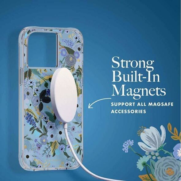 Rifle Paper Clear MagSafe - Etui iPhone 14 Pro Max (Garden Party Blue) 12526045 840171720112