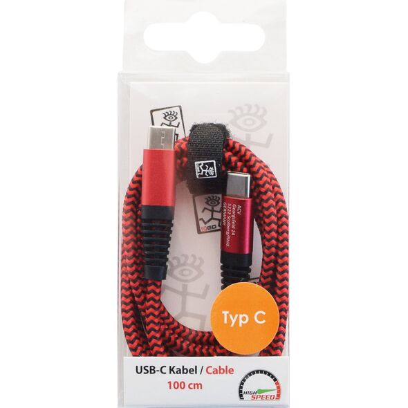 Kabel USB 2GO USB-C - USB-C 1 m Czerwony (797195) 12528772 4010425971959