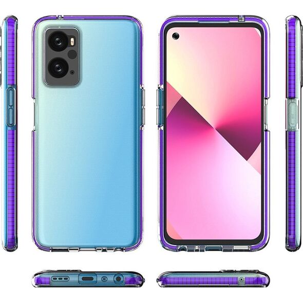 Hurtel Spring Case etui Realme 9i, Oppo A36 / A76 / A96 silikonowy pokrowiec z ramką jasnoróżowe 12529511 9145576265208