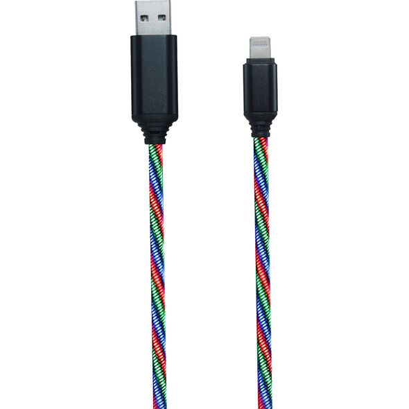 Kabel USB 2GO 2GO USB Ladekabel "Tricolor"-m.LED-Beleuchtung-100cm lightn 12537067 4010425971478