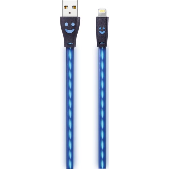 Kabel USB 2GO 2GO USB Ladekabel sw mit blauer LED-Beleuchtung 100cm light. 12537070 4010425955362
