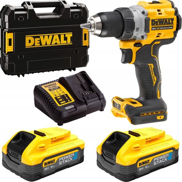 Wiertarko-wkrętarka Dewalt 18v xr powerstack wiertarko-wkrętarka 2 x 5ah 12553869 5035048793633