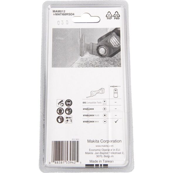Makita MAKITA MT BRZESZCZOT ŁUKOWY DIAMENT 68mm K40 MULTITOOL STARLOCK MAX 12555572 88381539425