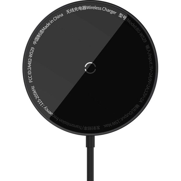 Ładowarka Baseus Ładowarka bezprzewodowa Baseus Simple Mini3 MagSafe 15W (czarna) 12568133 6932172618643