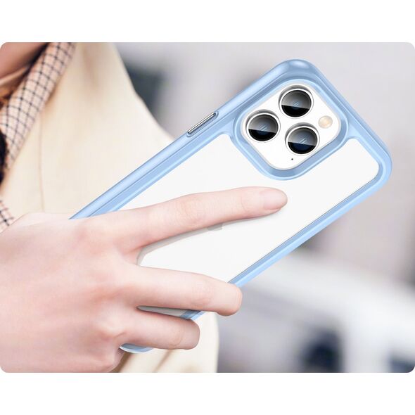 Hurtel Outer Space Case etui iPhone 14 Pro sztywny pokrowiec z żelową ramką niebieski 12568453 5907769311208