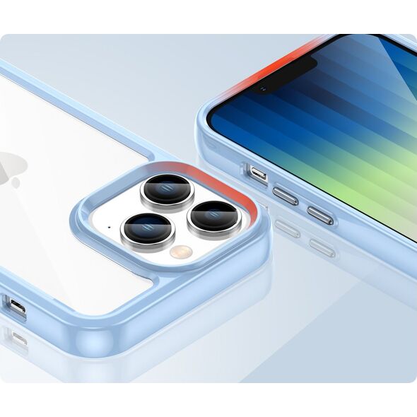 Hurtel Outer Space Case etui iPhone 14 Pro sztywny pokrowiec z żelową ramką niebieski 12568453 5907769311208